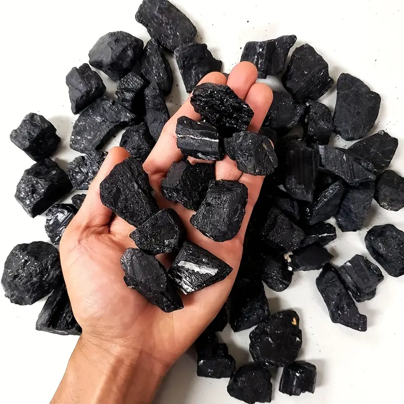 Black Tourmaline Rough - 500g (9pc-12pc) Black Tourmaline Rough - 500g (9pc-12pc)
